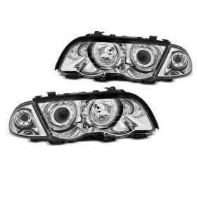 PHARES ANGEL EYES LED CHROME convient BMW E46 05