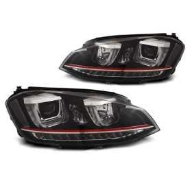 PHARES U Ã€ LED DRL NOIR RED LINE convient VW GOLF 7 11