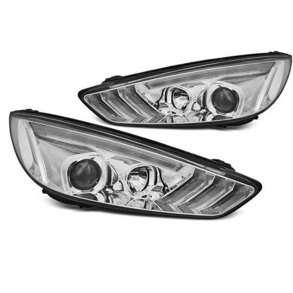 FORD FOCUS MK3 15-18 CHROME DRL LED SEQ INDICAOR