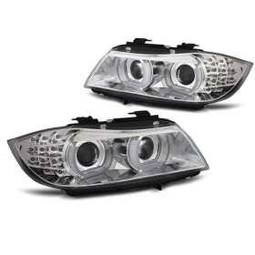 XENON ANGEL EYES LED DRL CHROME convient BMW E90 / E91 09-11