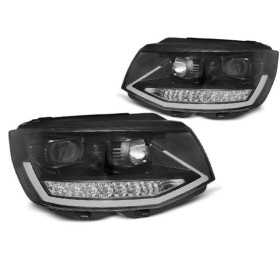 PHARES TUBE DE LUMIÃˆRE DRL NOIR CHROME VW T6 SEQ convient 15-19
