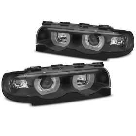 PHARES ANGEL EYES LED 3D NOIR convient BMW E38 94-01 | tuning tec |...