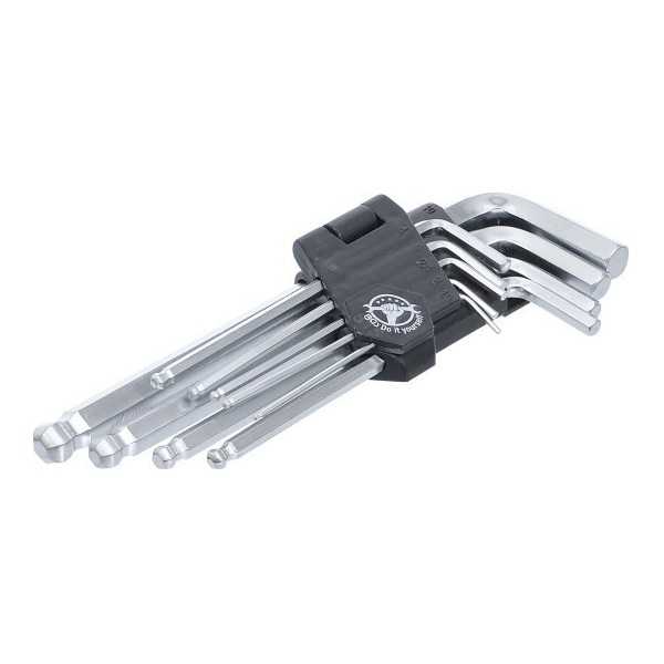 Jeu de clÃ©s allen six pans intÃ©rieurs/femelle Ã  tÃªte sphÃ©rique 1 5 10 mm 9 piÃ¨ces