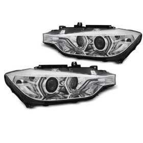 PHARES ANGEL EYES LED DRL CHROME convient BMW F30 / F31 15-18 ICV