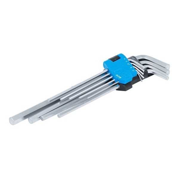 Jeu de clÃ©s allen extra longues six pans intÃ©rieurs 1 5 10 mm 9 piÃ¨ces