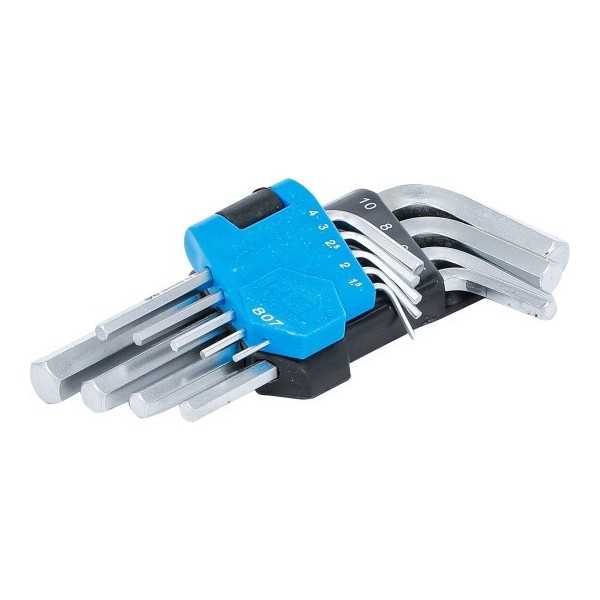 Jeu de clÃ©s allen courtes six pans intÃ©rieurs 1 5 10 mm 9 piÃ¨ces