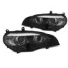 LED PHARES ANGEL EYES LED DRL NOIR convient BMW X5 E70 07-13 (XENON OEM)