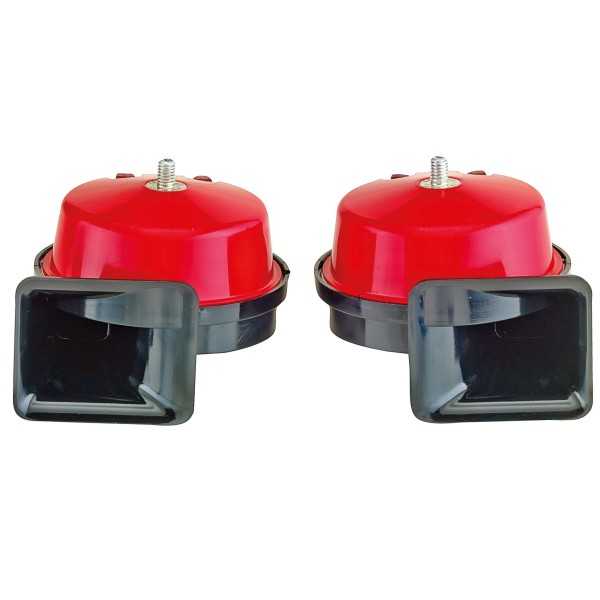 JEU DE KLAXONS ROUGES 8AMP 12V