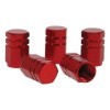BOUCHONS DE VALVE HEXAGONAUX ROUGES 5PCES