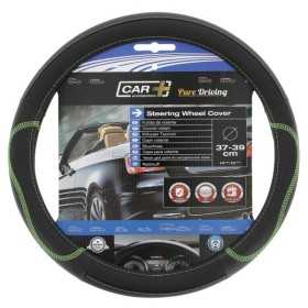 COUVRE VOLANT NOIR SURPIQURE VERTE 37-39CM