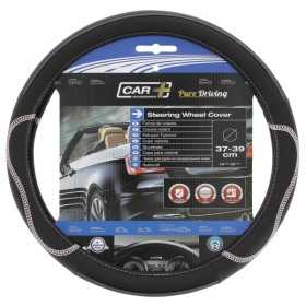 COUVRE VOLANT NOIR SURPIQURE BLANCHE 37-39CM