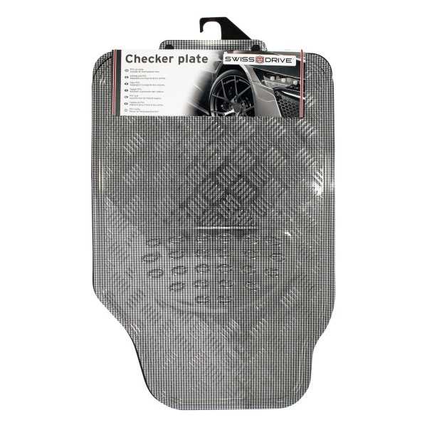 TAPIS CAOUTCHOUC LOOK CARBONE 4PCES