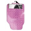 TAPIS CAOUTCHOUC LOOK ALU 4PCES ROSE