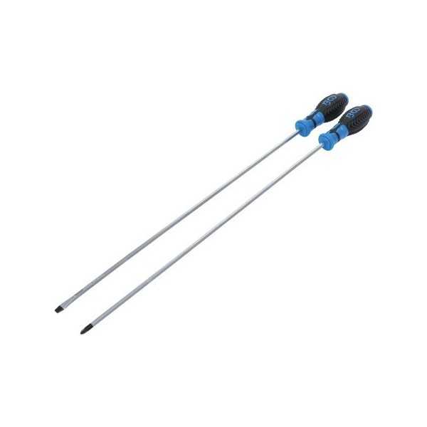 Jeu de tournevis extra longs cruciformes PH / fente 2 piÃ¨ces