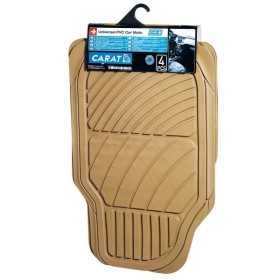 TAPIS DE SOL UNIV CAOUTCHOUC CARAT BEIGE 4PCES
