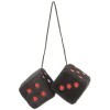 DOUBLE DES EN PELUCHE 6X6CM NOIR/ROUGE