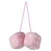 DOUBLE DES EN PELUCHE A SUSPENDRE 6X6CM PINK