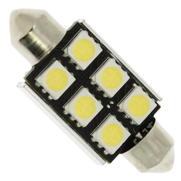 NAVETTE LED C5W SV8.5 39MM CANBUS - 6 LEDS - 6500K BLANC PURE - 1PC