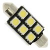 NAVETTE LED C5W SV8.5 39MM CANBUS - 6 LEDS - 6500K BLANC PURE - 1PC