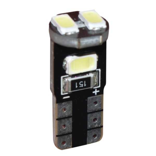 LED T10 W5W W2.1X9.5D - 4 LEDS - 6500K BLANC PURE - 2PCS