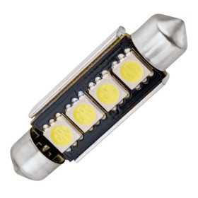 NAVETTE LED C5W SV8.5 41MM CANBUS - 4 LEDS - 6500K BLANC PURE - 1PC