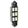 NAVETTE LED C5W SV8.5 36MM - 6 LEDS - 6500K BLANC PURE - 1PC