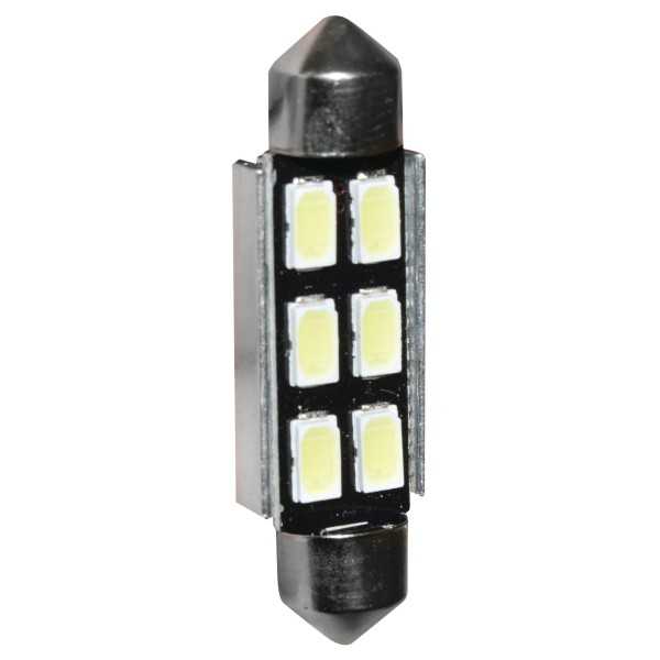 NAVETTE LED C5W SV8.5 41MM - 6 LEDS - 6500K BLANC PURE - 1PC