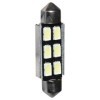 NAVETTE LED C5W SV8.5 41MM - 6 LEDS - 6500K BLANC PURE - 1PC