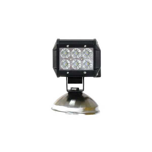 18W LED BAR LIGHT 6 LEDS - 6000K BLANC PURE - 2PCS