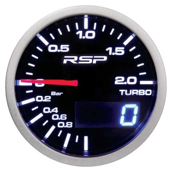 MANOMETRE DE PRESSION DE TURBO RSP D.52MM LED