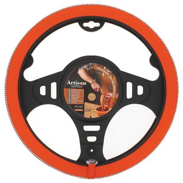 COUVRE VOLANT STYLE ARTISAN 37-39 CM ORANGE - FDS