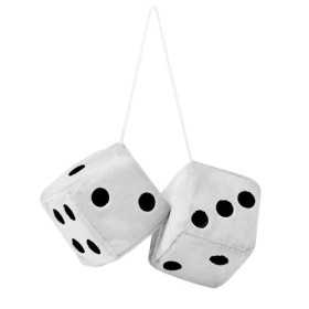 DOUBLE DE EN PELUCHE A SUSPENDRE 9X9CM BLANC