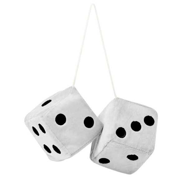 DOUBLE DE EN PELUCHE A SUSPENDRE 9X9CM BLANC