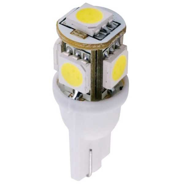 BLISTER 2 AMPOULES 5 LEDS T10 12V