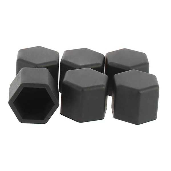 PROTECTION SILICONE ECROUS DE ROUE NOIR 17MM - 20PCS
