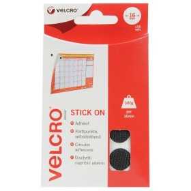 VELCROÂ® BRAND PASTILLES ADHESIVES D.16MM 16PCS NOIR - SCT