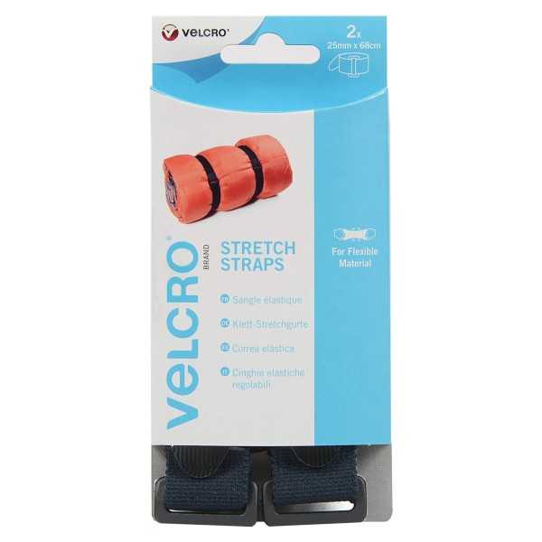 VELCROÂ® BRAND SANGLE ELASTIQUE 25X680MM 2PCS NOIR - SCT