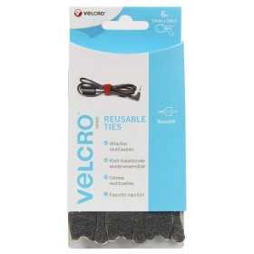 VELCROÂ® BRAND ATTACHES REUTILISABLES 12X200MM 6PCS NOIR - SCT
