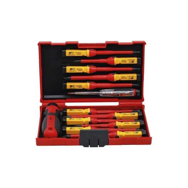 Jeu de tournevis VDE avec lames de rÃ©serve 13 piÃ¨ces