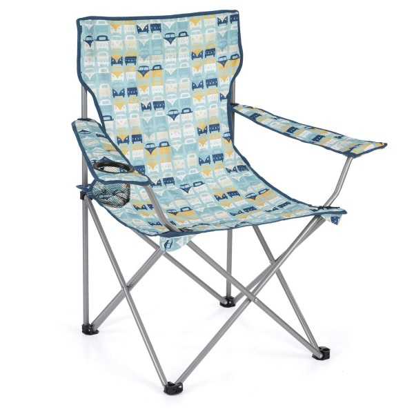 VW T1 BUS FOLDING Chaise de camping avec sac de transport - MULTI BUS / BLEU