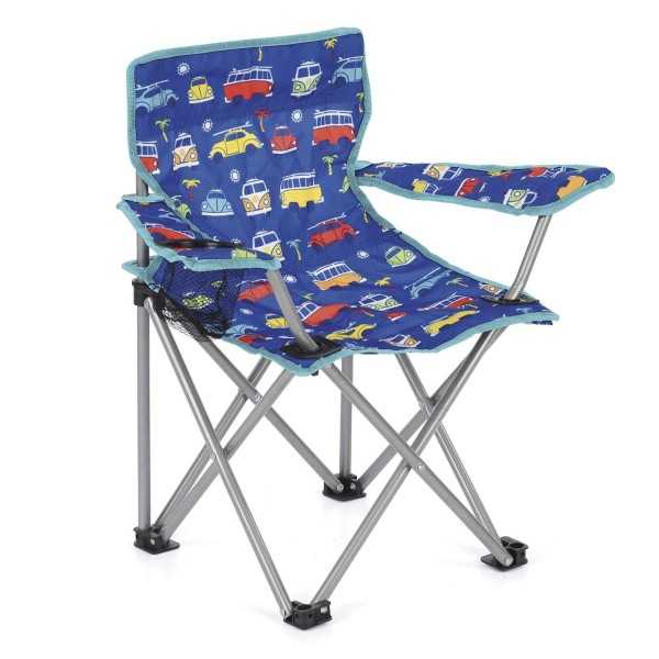 VW T1 BUS & BEETLE PLIER ENFANTS CAMPING CHAISE SAC DE TRANSPORT - BLEU