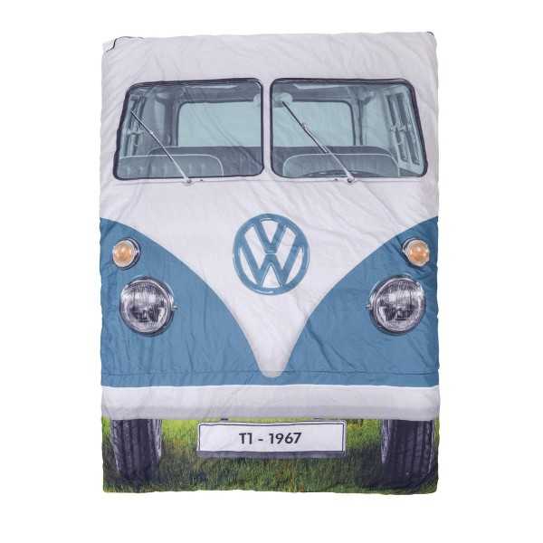 VW T1 BUS DOUBLE SAC DE COUCHAGE - BLEU / ROUGE