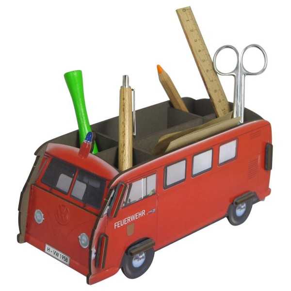 VW T1 BUS PENCIL HOLDER - FEUERWEHR / CAMION INCENDIE