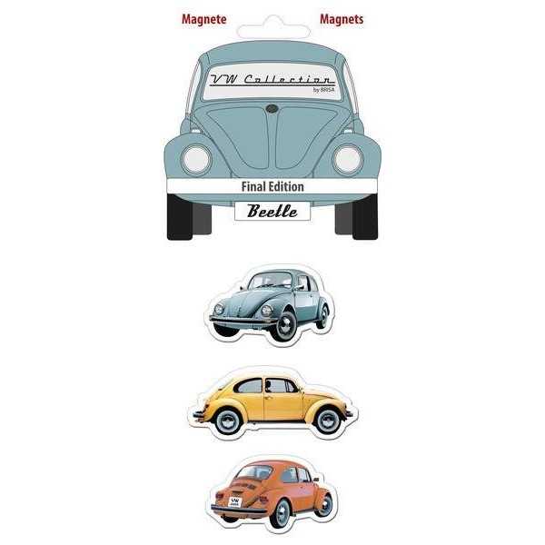 VW BEETLE MAGNET 3 PC SET IN EMBALLAGE BLISTER - FINAL |  | Décoration
