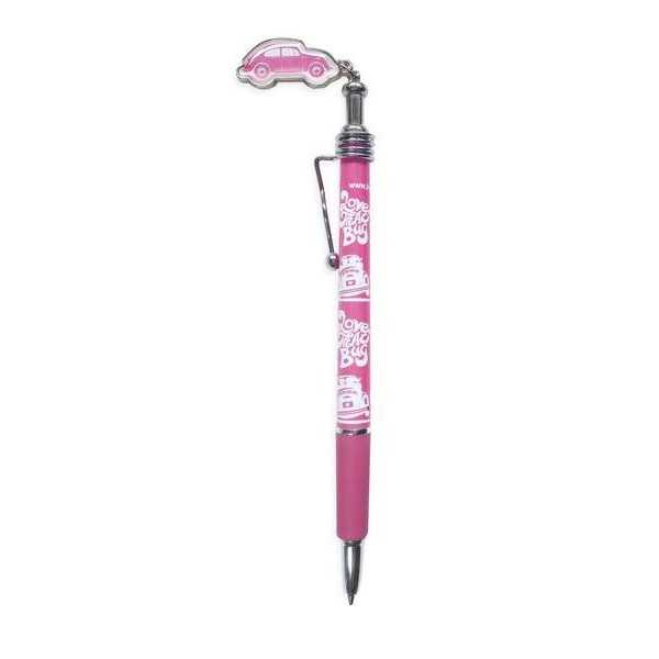 VW BEETLE PEN AVEC CHARM - ROSE (D)