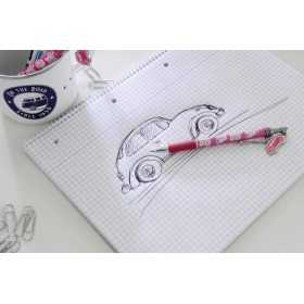 VW BEETLE PEN AVEC CHARM - ROSE (D) |  | Papeterie