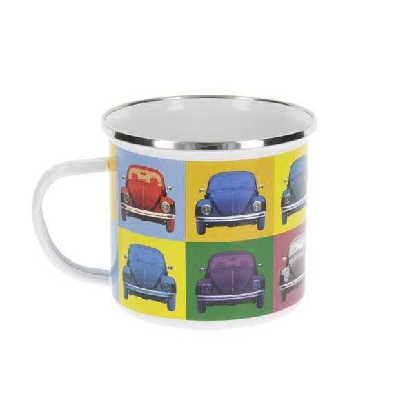 VW BEETLE Ã‰MAIL TASSE EN COFFRET de - MULTICOLOR