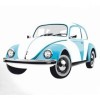 VW BEETLE WALL TATTOO - BLEU |  | Décoration