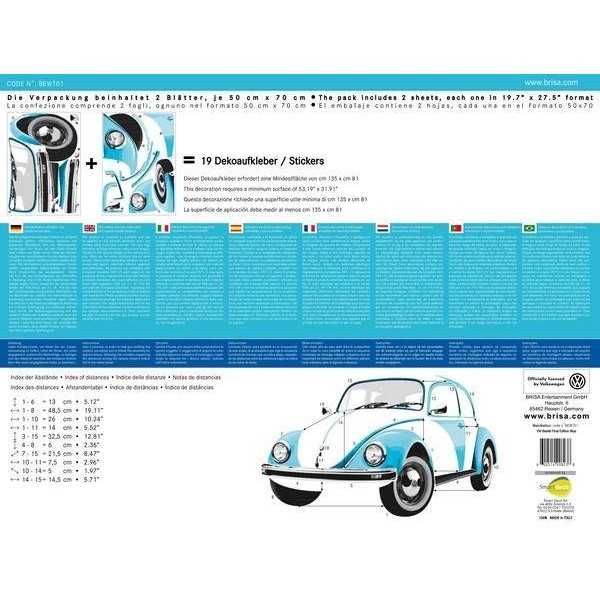 VW BEETLE WALL TATTOO - BLEU |  | Décoration