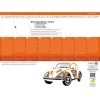VW BEETLE WALL TATTOO - FLEURS |  | Décoration